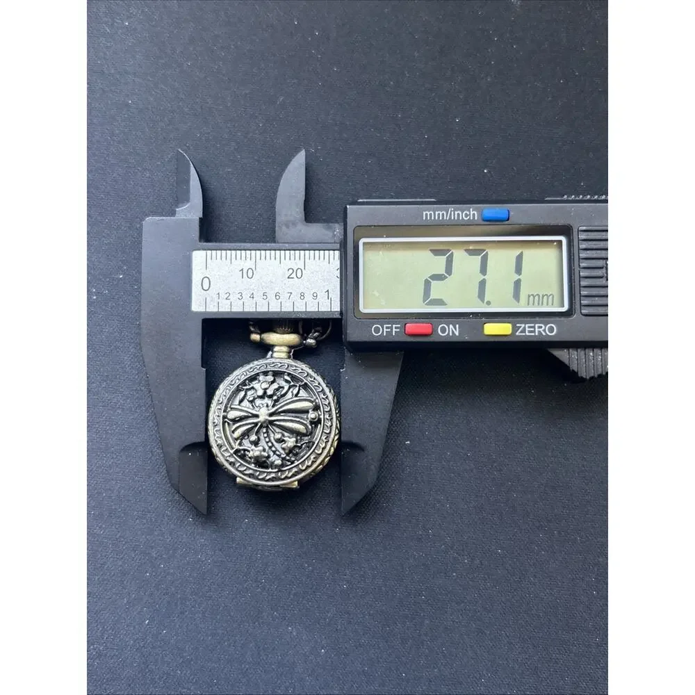 Bronze Tone White Dial Pocket Watch
